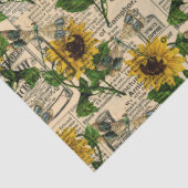 Zonnebloemen en libellen Reeks Design 14 Tissuepapier (Detail)