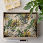 Zonnebloemen en libellen Reeks Design 14 Tissuepapier (Geschenk)