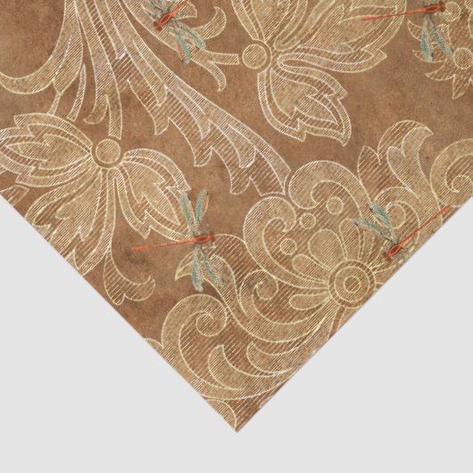 Zonnebloemen en libellen Reeks Design 15 Tissuepapier (Detail)