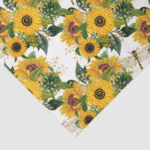 Zonnebloemen en libellen Reeks Design 17 Tissuepapier (Detail)