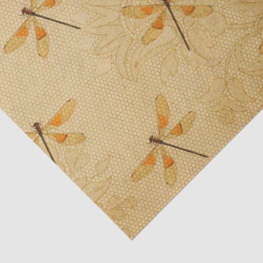 Zonnebloemen en libellen Reeks Design 17 Tissuepapier (Detail)