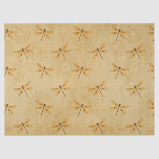 Zonnebloemen en libellen Reeks Design 17 Tissuepapier (Voorkant)