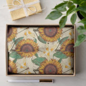 Zonnebloemen en libellen Reeks Design 5 Tissuepapier (Geschenk)