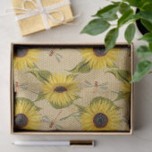 Zonnebloemen en libellen Reeks Design 7 Tissuepapier (Geschenk)