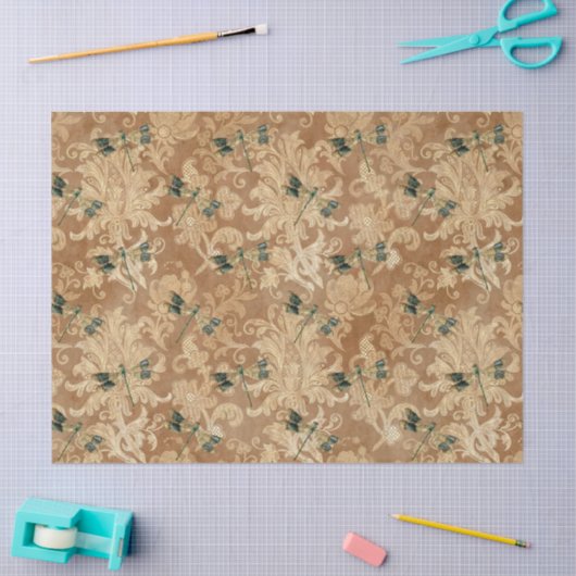 Zonnebloemen en libellen Reeks Design 8 Tissuepapier (Craft)