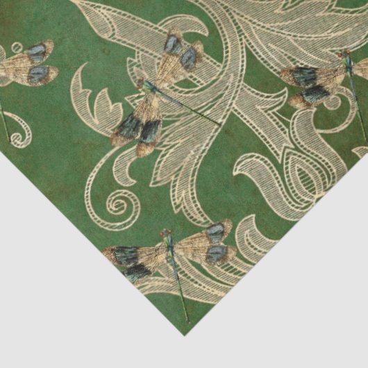 Zonnebloemen en libellen Reeks Design 9 Tissuepapier (Detail)