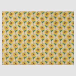 Zonnebloemen en Libellen Serie Design 10 Tissuepapier