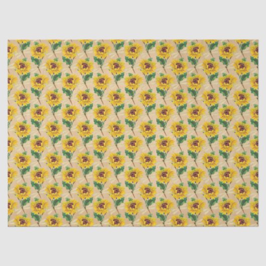 Zonnebloemen en Libellen Serie Design 10 Tissuepapier (Voorkant)