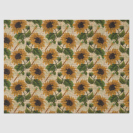Zonnebloemen en Libellen Serie Design 12 Tissuepapier
