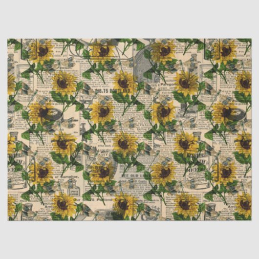 Zonnebloemen en Libellen Serie Design 14 Tissuepapier (Voorkant)