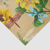 Zonnebloemen en Libellen Serie Design 2 Tissuepapier (Detail)