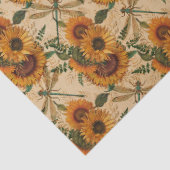 Zonnebloemen en Libellen Serie Design 3 Tissuepapier (Detail)