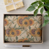 Zonnebloemen en Libellen Serie Design 3 Tissuepapier (Geschenk)