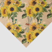 Zonnebloemen en Libellen Serie Design 4 Tissuepapier (Detail)