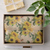 Zonnebloemen en Libellen Serie Design 4 Tissuepapier (Geschenk)