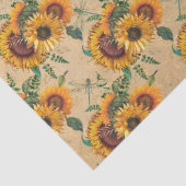 Zonnebloemen en Libellen Serie Design 6 Tissuepapier (Detail)