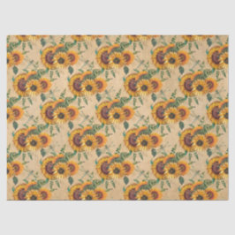 Zonnebloemen en Libellen Serie Design 6 Tissuepapier