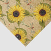 Zonnebloemen en Libellen Serie Design 7 Tissuepapier (Detail)