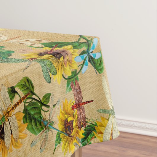  zonnebloemen en libellen tafelkleed (Voorbeeld)