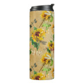 zonnebloemen en libellen thermosbeker (Gedraaid links)