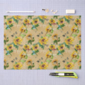 zonnebloemen en libellen tissuepapier (Craft)