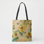 zonnebloemen en libellen tote bag (Voorkant)