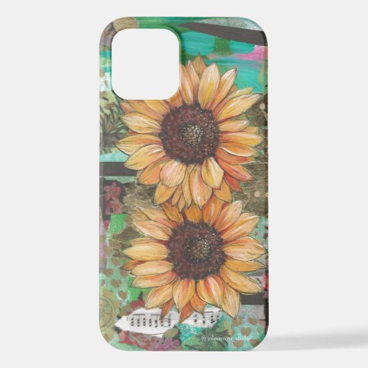 Zonnebloemen en -liedjes iPhone hoesje (Achterkant)