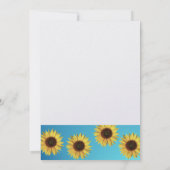 Zonnebloemen en lint Country Wedding Kaart (Achterkant)