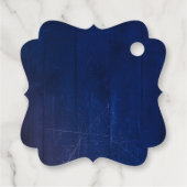 Zonnebloemen en madeliefjes rustieke marineblauwe  bedankjes labels (Achterkant)