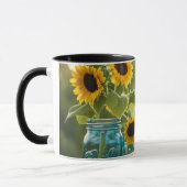 Zonnebloemen en Metsen Potten Mok (Links)