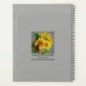 Zonnebloemen en Monarch Boterfly Spiral Planner (Achterkant)