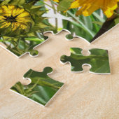 Zonnebloemen en Mopshond Legpuzzel (Zijkant)