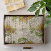 Zonnebloemen en  ontkoppeling van krantenpapier tissuepapier (Geschenk)