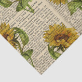 Zonnebloemen en  ontkoppeling van krantenpapier tissuepapier (Detail)