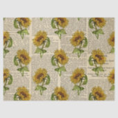 Zonnebloemen en ontkoppeling van krantenpapier tissuepapier (Voorkant)
