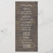 Zonnebloemen en Paarse Roos bruiloft programma's (Achterkant)