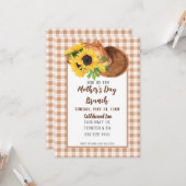 Zonnebloemen en Pet-Moederdag van Cowboy Kaart (Voorkant / Achterkant in situ)