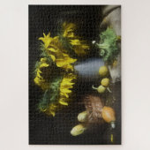 Zonnebloemen en plantgoed Oogst Oude Masters Paint Legpuzzel (Verticaal)
