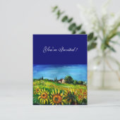 ZONNEBLOEMEN EN PLATTELAND IN TUSCANIE, KAART (Staand voorkant)