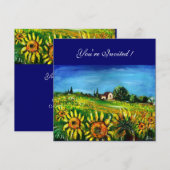 ZONNEBLOEMEN EN PLATTELAND IN TUSCANIE, KAART (Voorkant / Achterkant)