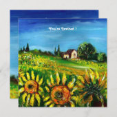 ZONNEBLOEMEN EN PLATTELAND IN TUSCANJE, KAART (Voorkant / Achterkant)