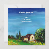 ZONNEBLOEMEN EN PLATTELAND IN TUSCANJE, KAART (Achterkant)