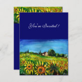 ZONNEBLOEMEN EN PLATTELAND IN TUSCANJE, KAART (Voorkant / Achterkant)