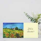 ZONNEBLOEMEN EN PLATTELAND IN TUSCANJE, KAART (Staand voorkant)