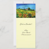 ZONNEBLOEMEN EN PLATTELAND IN TUSCANJE, KAART (Achterkant)