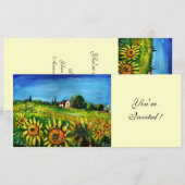 ZONNEBLOEMEN EN PLATTELAND IN TUSCANJE, KAART (Voorkant / Achterkant)