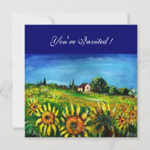 ZONNEBLOEMEN EN PLATTELAND IN TUSCANJE, KAART