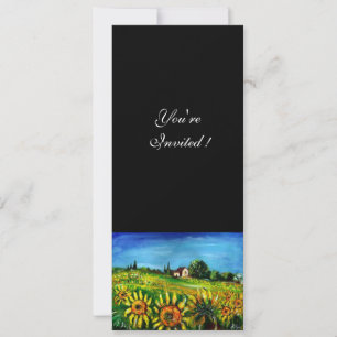 ZONNEBLOEMEN EN PLATTELAND IN TUSCANJE, KAART