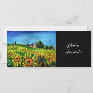 ZONNEBLOEMEN EN PLATTELAND IN TUSCANJE, KAART