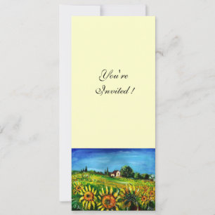 ZONNEBLOEMEN EN PLATTELAND IN TUSCANJE, KAART